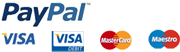 PayPal, Visa, Visa Debit, MasterCard, Maestro